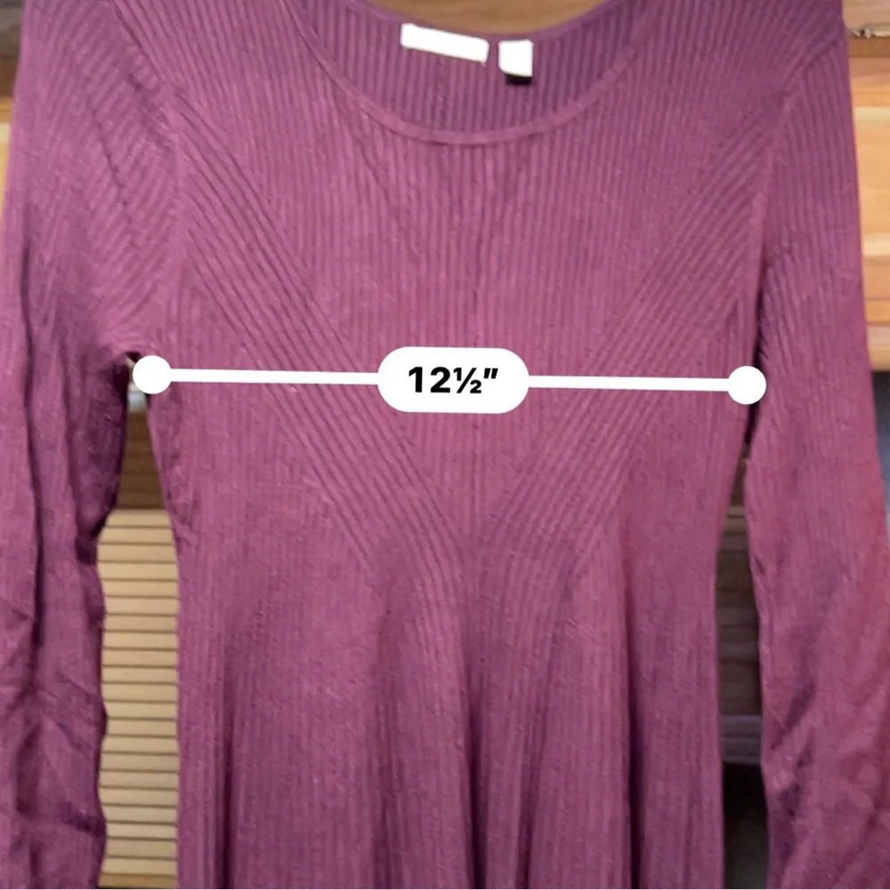 Cato Dress Women's Size Large Burgundy Long Sleeve - Picture 6 of 8